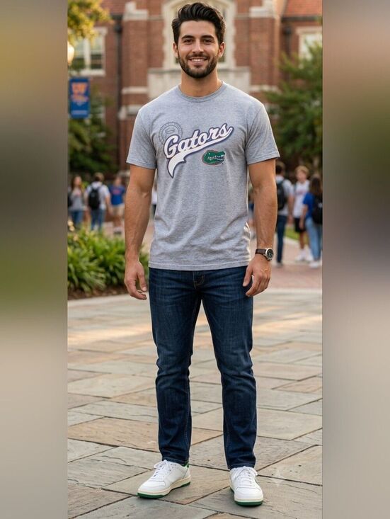 Delta Other - Florida Gators Men's Gray Size Medium Graphic Tee